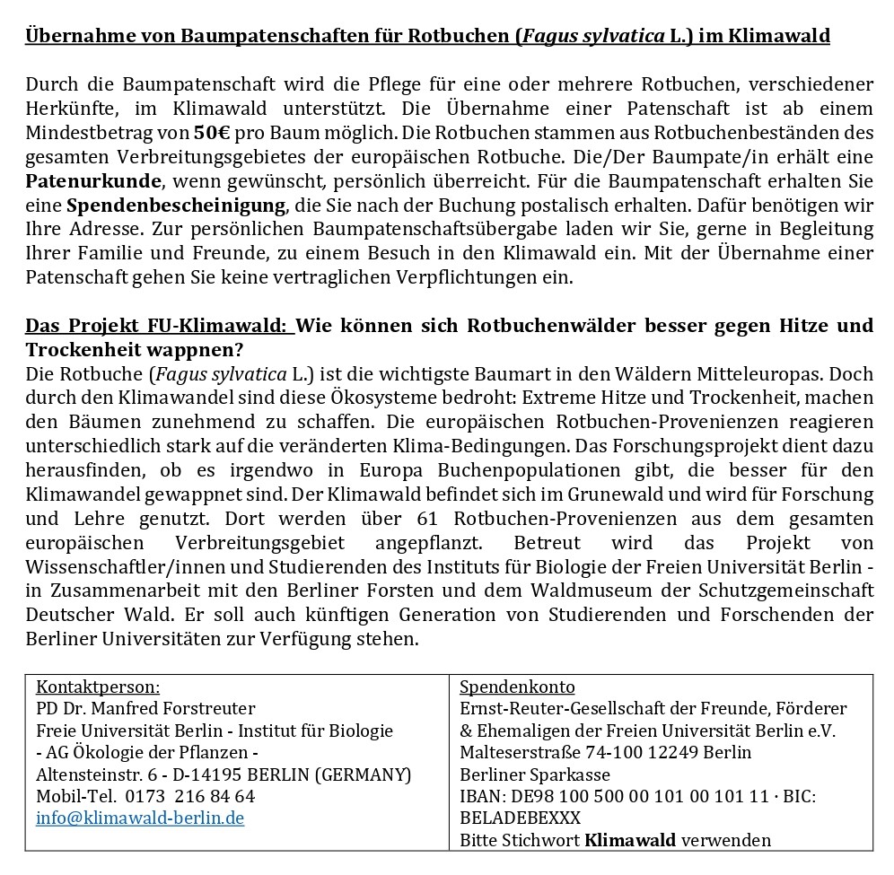 Programm Pflanzaktion